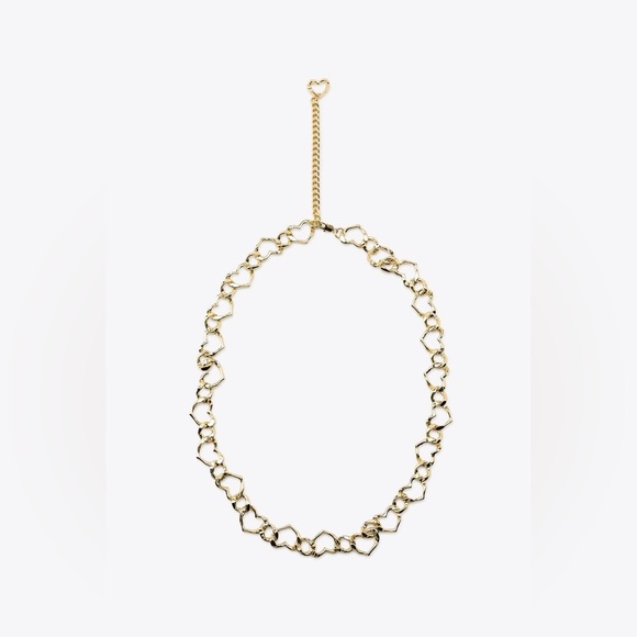 NWOT. Zara Golden Heart Metal chain belt. main image 4